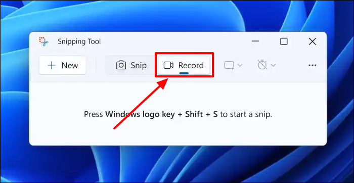 選擇截圖工具的記錄