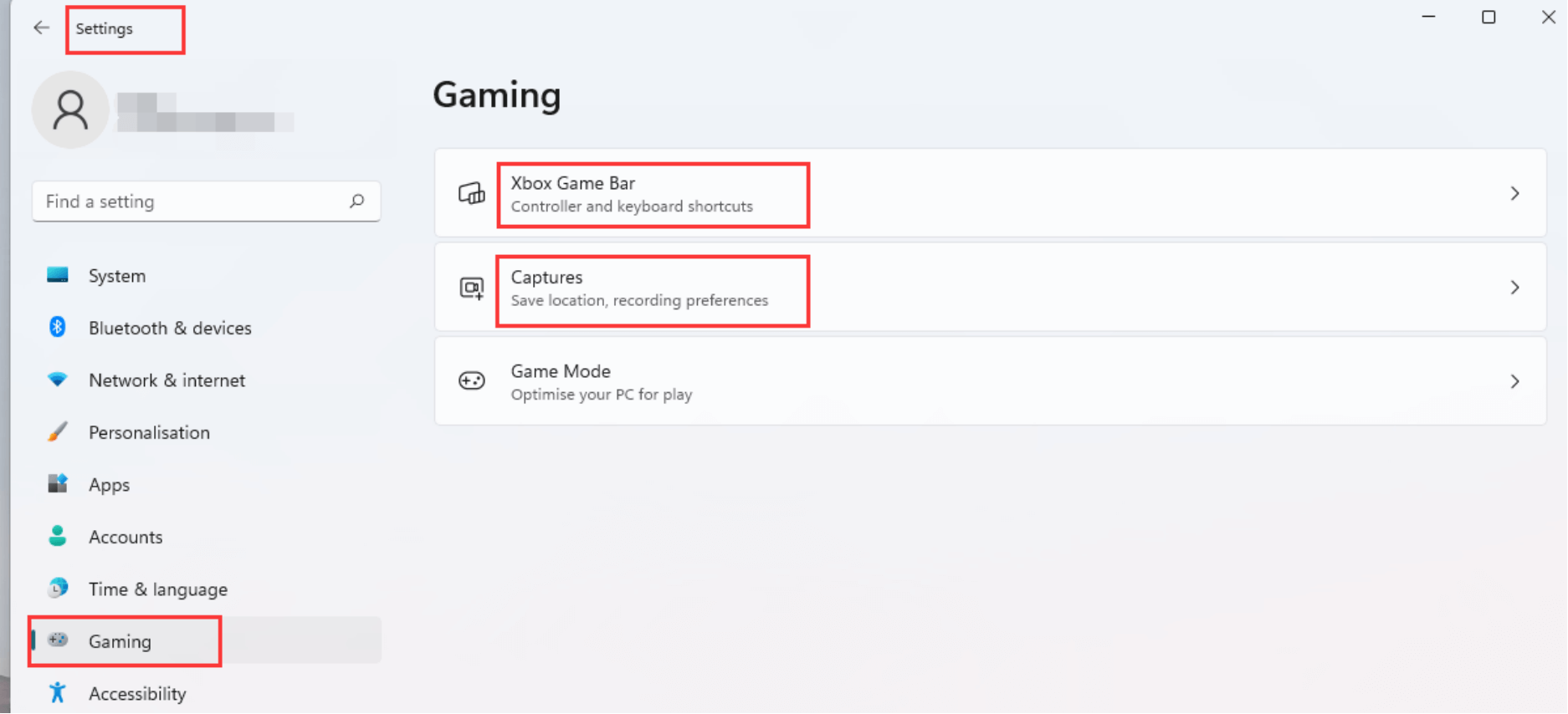 establecer preferencias de grabación