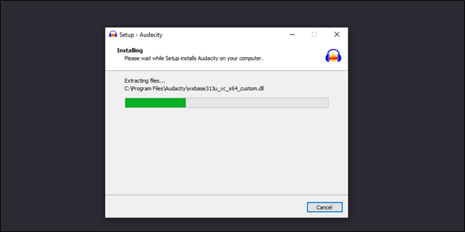wait for the installation
