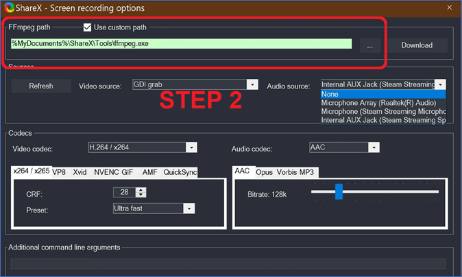 How to record a game in full screen using ShareX 