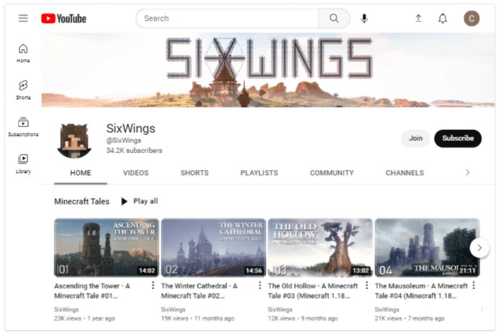 Canal SixWings no YouTube