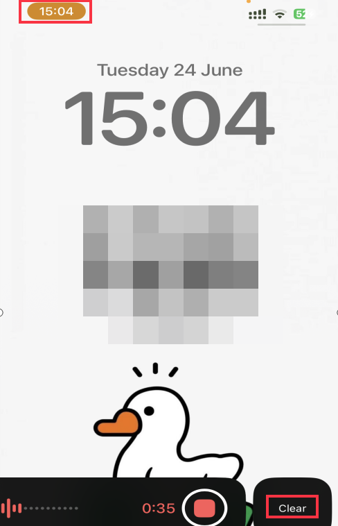 small orange recording icon
