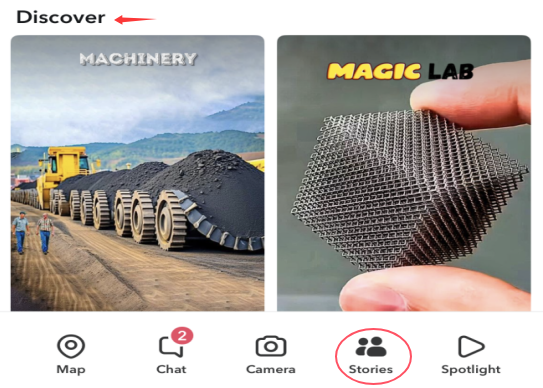snapchat discover page