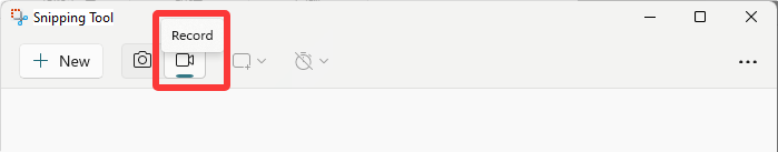 snipping tool recording mode