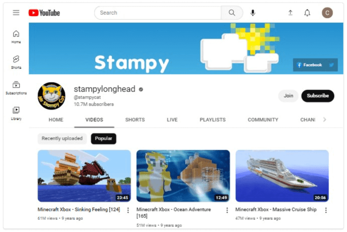 Stampylonghead YouTube