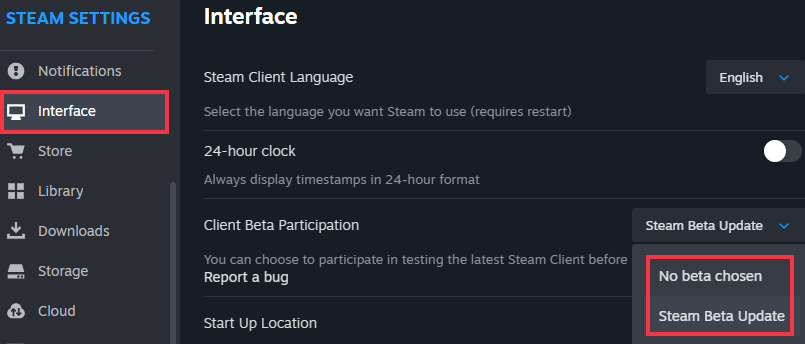 steam client beta