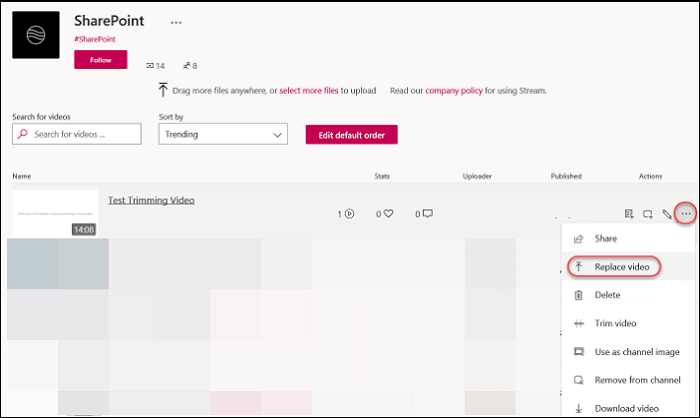 stream select replace video