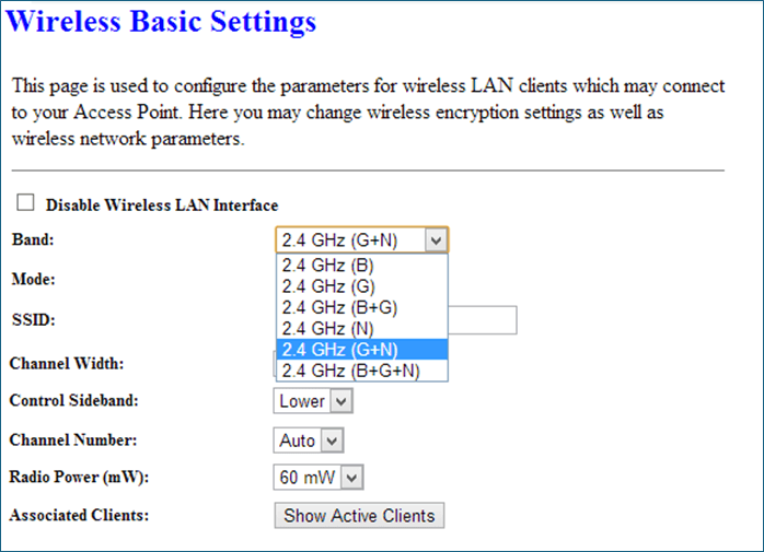 cambiar de banda inalámbrica