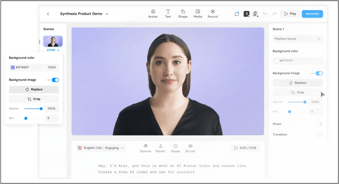 Synthesia Schulungsvideo-Software