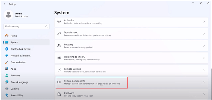 system components