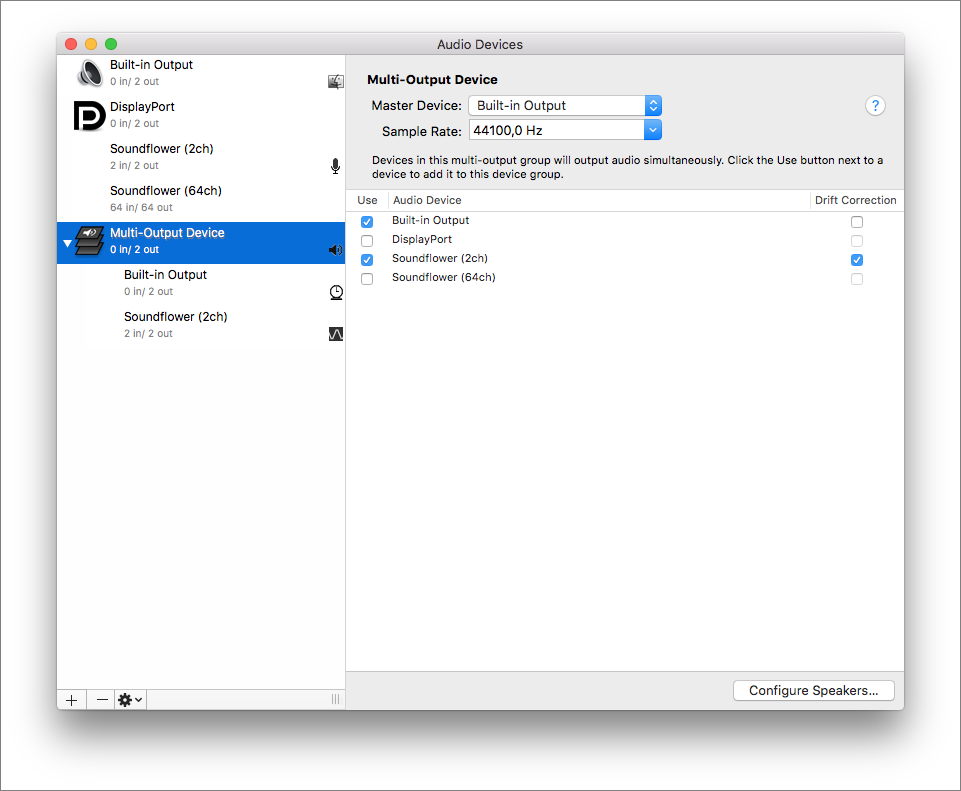 how to record mac audio output