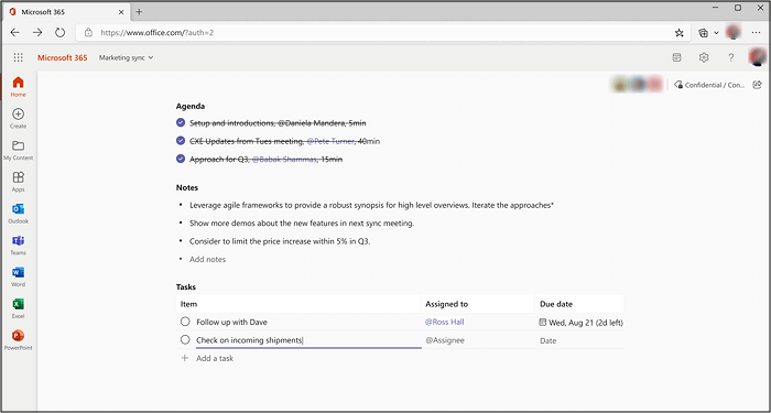 Microsoft Teams gera uma transcrição
