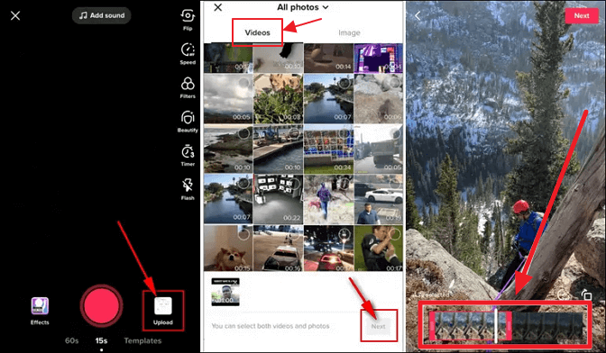 アップロードしたビデオをトリミングする