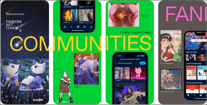 interface do tumblr