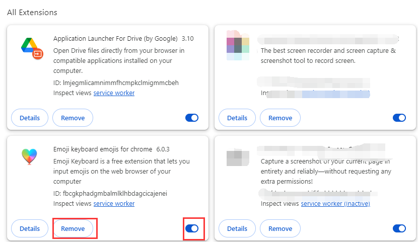 Chrome-Erweiterungen deaktivieren