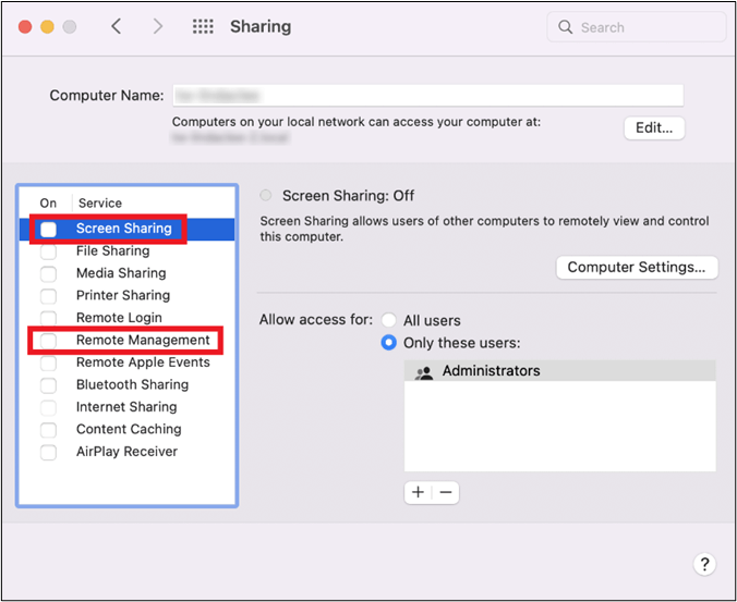 AirPlay-Empfänger auf dem Mac ausschalten