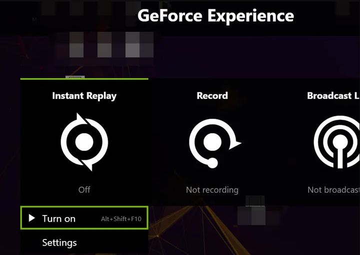 turn on nvidia instant play