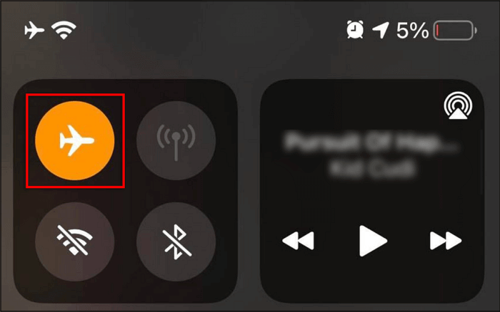 turn on the airplane mode