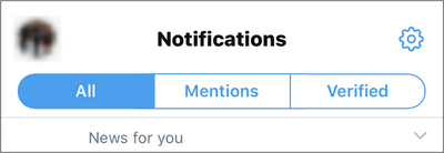 Notificação de capturas de tela do Twitter