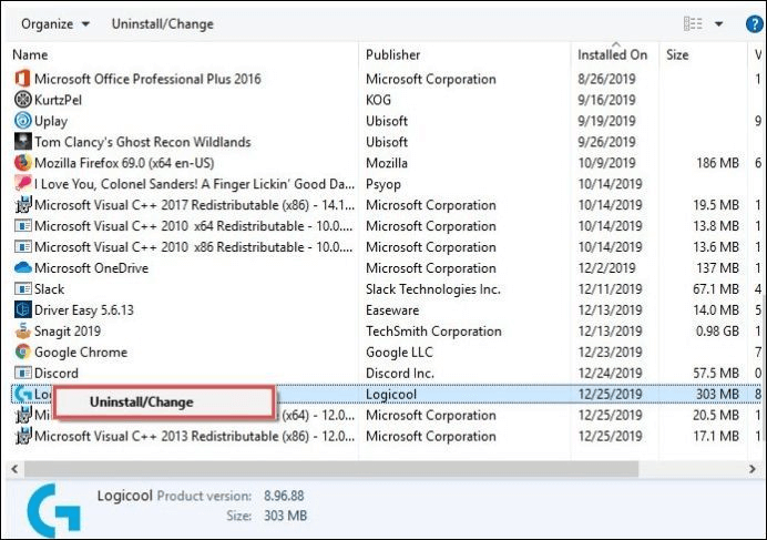 Logitech Capture deinstallieren