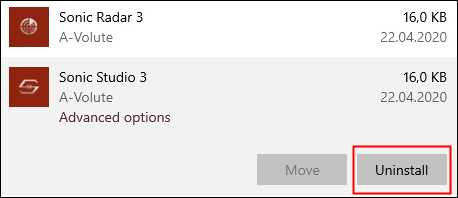 Uninstall Sonic Radar 3