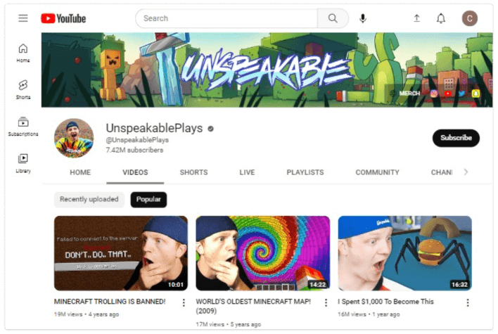 Indizível Reproduz YouTube