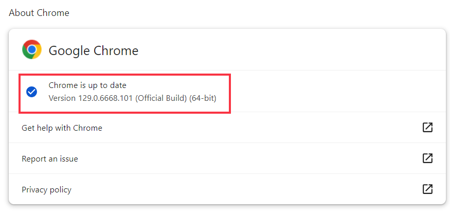 Chrome auf die neuste Version aktualisieren