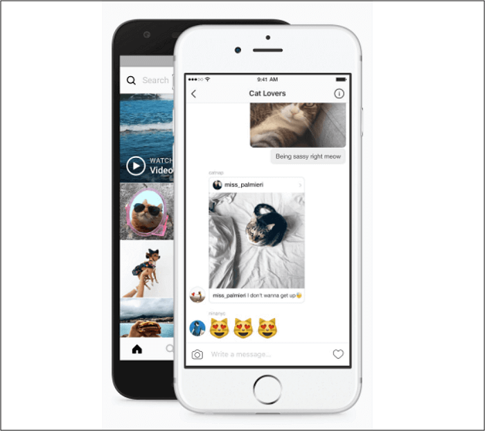 Capture postagem do Instagram com outro rolo de câmera de dispositivo