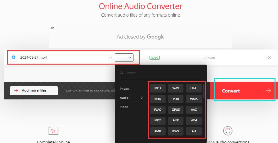 use convertio para converter vídeo do tiktok em áudio
