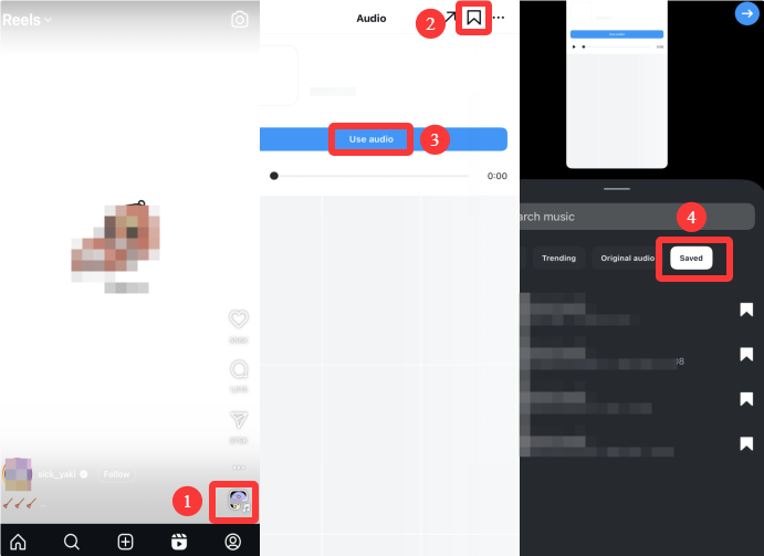 在手機上使用 Instagram Reel 音頻
