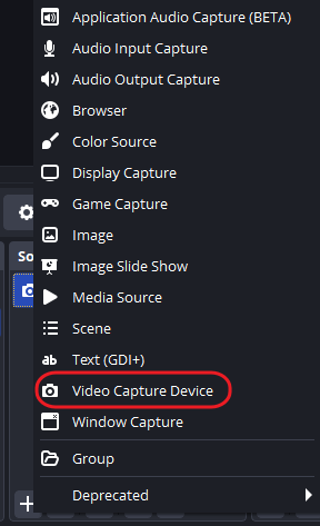 video capture device scource
