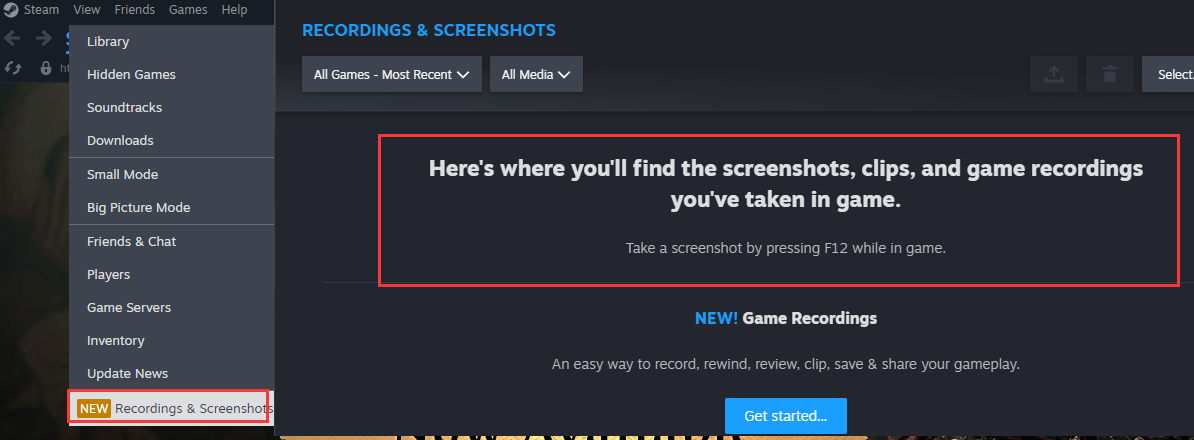 Dampfaufzeichnungen ansehen