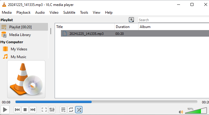 vlc audio player