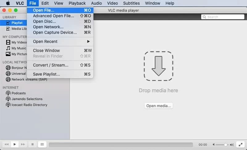 vlc open video on mac