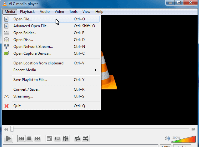 Open MOV via VLC