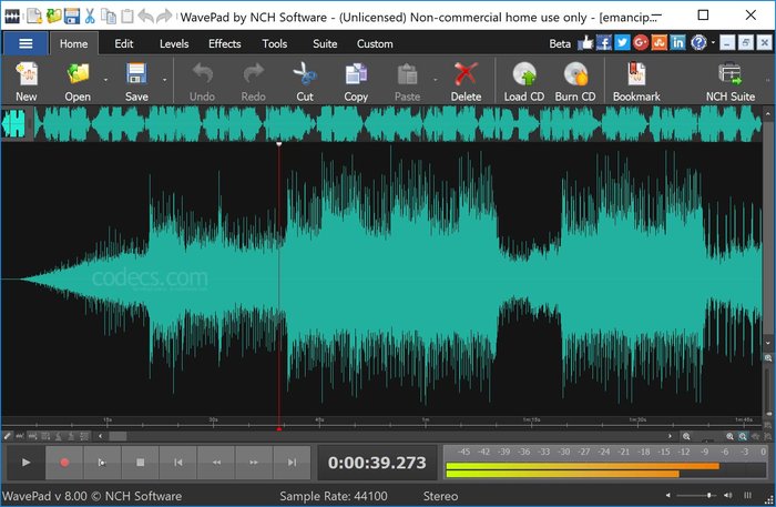 Windows 10 voice recorder - WavePad