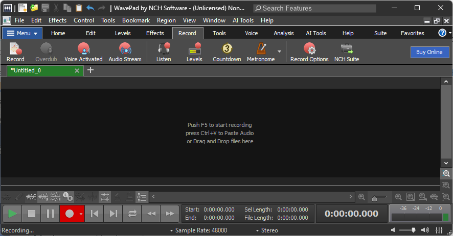 wavepad audio recorder editor