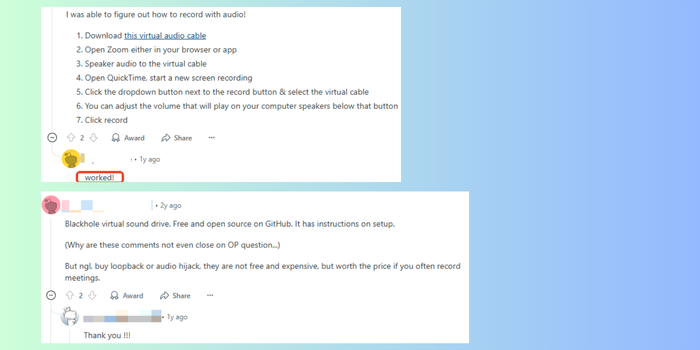 Möglichkeiten zum Aufzeichnen von Mac-Audio qt