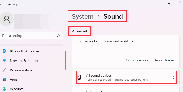 win11 sound settings