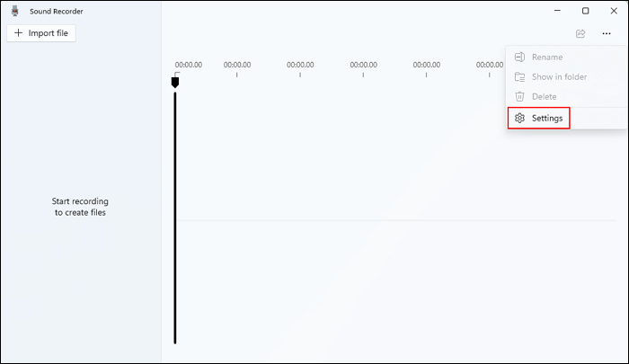 Soundrecorder-Einstellungen für Windows 11