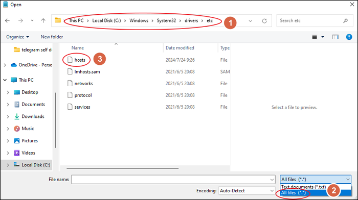 Speicherort der Windows-Hosts-Datei