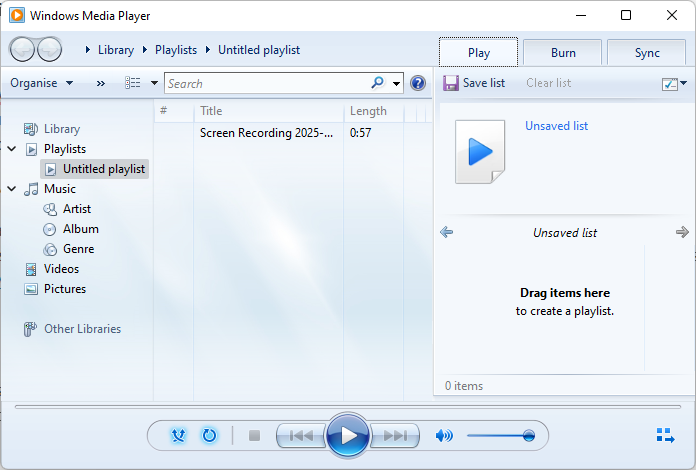 wmp player interface