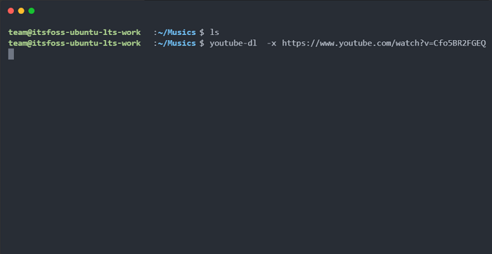 extract audio from youtube with ytb-dl