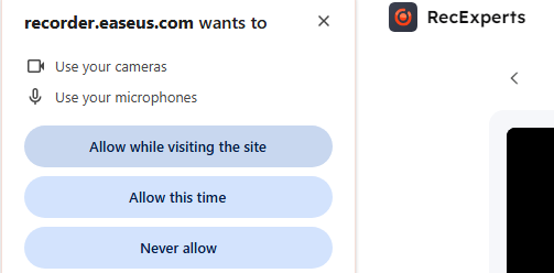 Erlaubt die Aufnahme von Webcam und Mikrofon