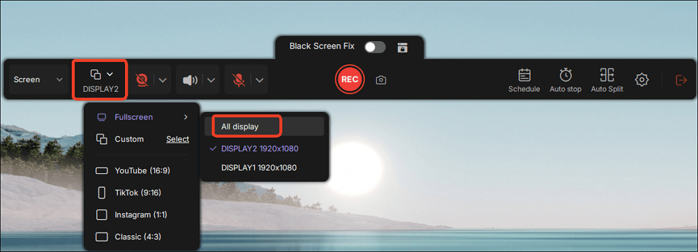 Select 2 displays