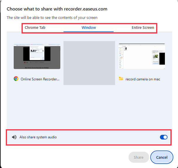 choose screen source