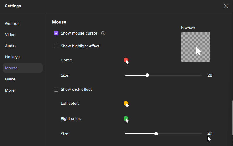 mouse click effect