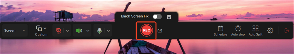 click rec button to start recording