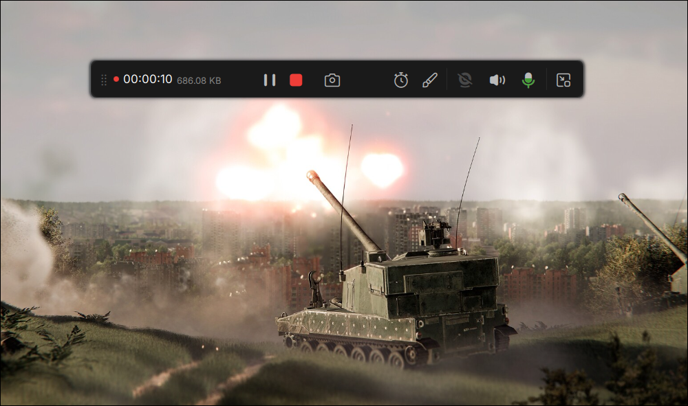 game recording task bar