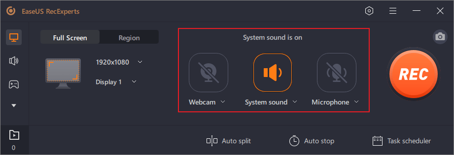 Record with Webcam or Audio
